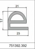 Силиконовый уплотнитель Е-образный 751392.392